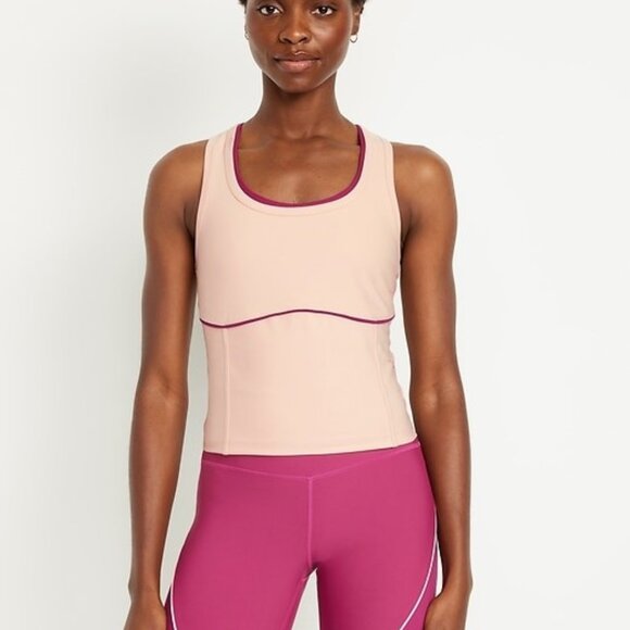 PowerSoft Racerback Cropped Shell Tank SIZE XL Color Crystalline - Picture 1 of 9